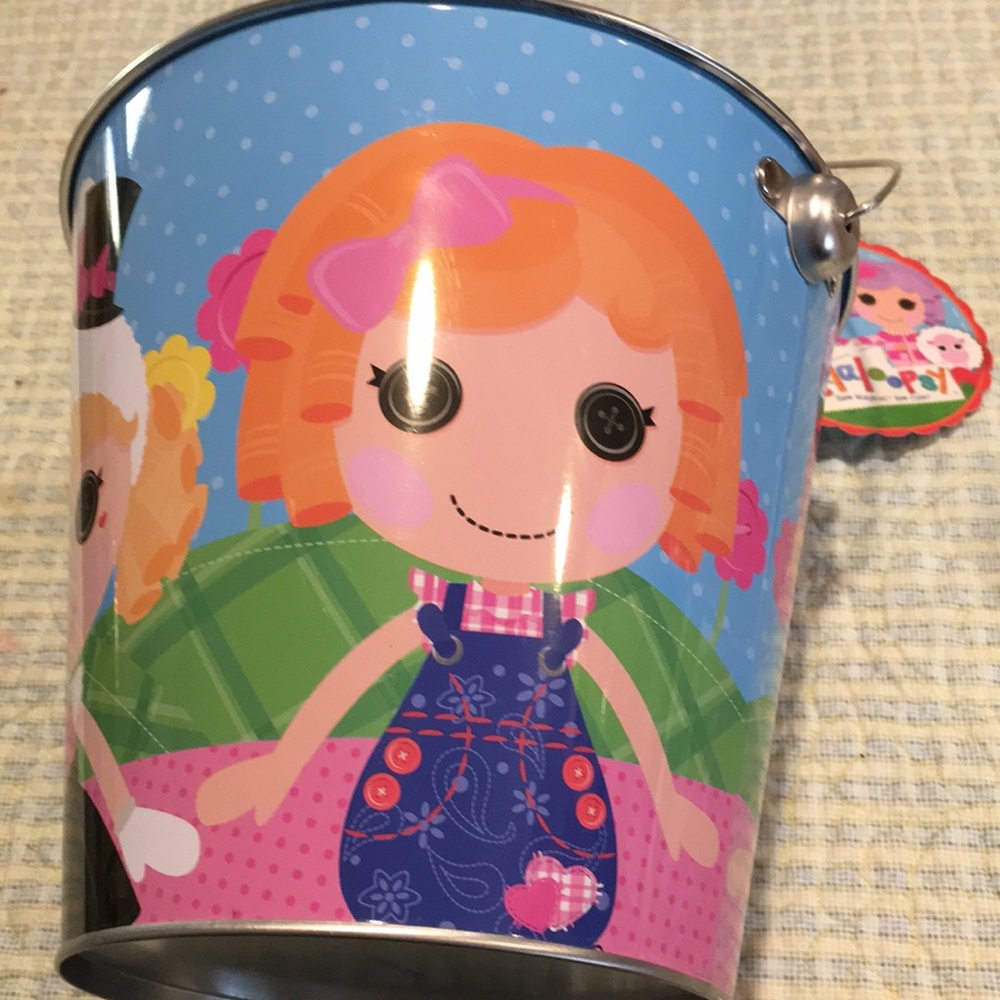 Lalaloopsy Tin Bucket with Handle NEW Rare Halloween Easter Birthdays Room decor
